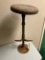 Primitive Cast Iron Bar Stool w/ Wood Seat