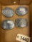 Puerter 4 Silver Color Heston Belt Buckles