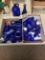 2 Boxes Blue Glass