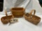 3 Longaberger Baskets - 1997 Dresden Tour/1999 Parsley
