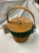 Longaberger 1995 Medium Fruit Basket w/ Liner & Lid