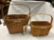 2 Longaberger Baskets - 1991 Tour Basket w/ Protector &