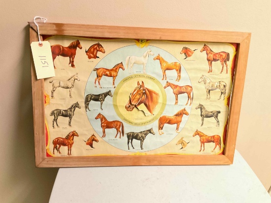 Framed Pratts Horse Breed Poster