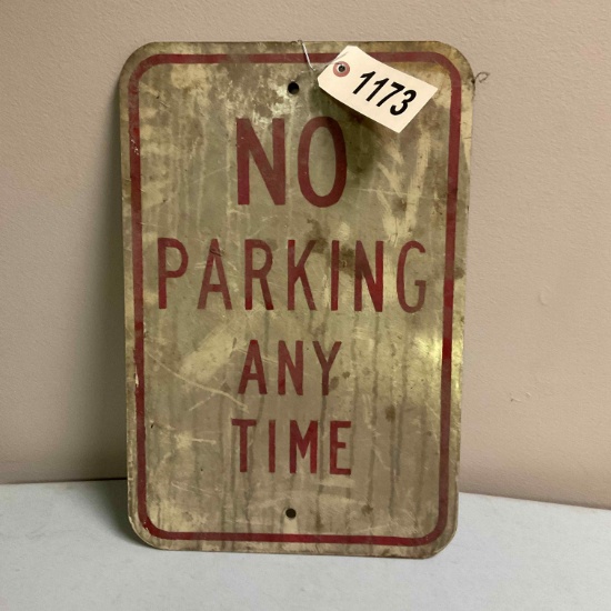 No Parking Any Time Metal Sign 12"x18"