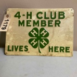 4H Member Metal Sign 13.5x9.5