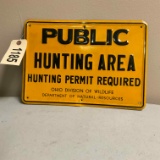 Public Hunting Area Metal Sign 13x9.5