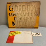 Chore Boy Low Vaccum Pipe Line Milker NOS Metal Sign