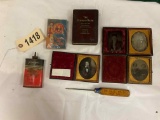 Tin Type Pictures/Bank/JC Higgins Gun Oil Can/ Misc