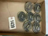 7 Brass Heston Belt Buckles