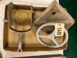 Pedal Tractor Steering Wheel/Birdhouse/Clothesline Reel