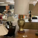 Brass Lamp w/ Wood Base