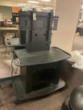 Portable Flat Screen TV Cart on Wheels
