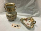 2 Pcs Hand Painted Nippon