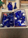 2 Boxes Blue Glass