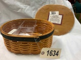 Longaberger 2001 Harmony Shaker Basket w/ Lid & Protector