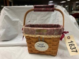 Longaberger Dresden Basket w/ Liner & Protector