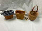 3 Small Longaberger Baskest - Gatehouse w/ Protector