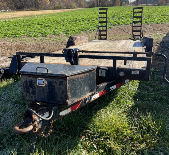 2015 PJ tandem axle trailer, 23' x 7', pintle hitch, VIN#4P5CC2029F3011187