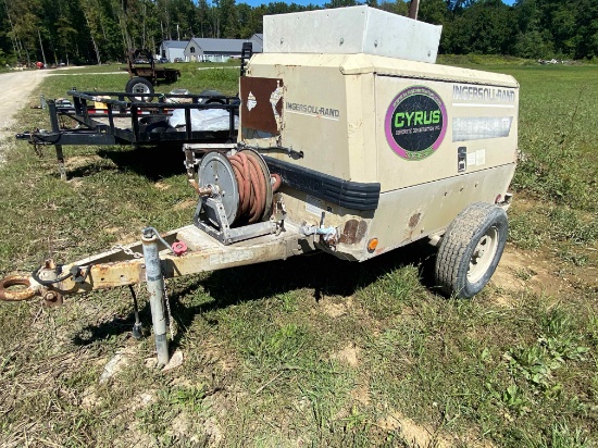 Ingersol Rand 185 port. air comp., 4.5L eng., 2 stage, 80gal., 7.5hp.