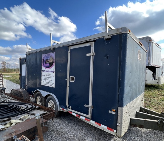 Wells Cargo Enclosed Trailer, Forms and Bracing for Fox Blocks Inside