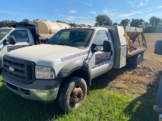 2005 Ford F-450, Super Dsl., salt spreader, 210,155mi., runs