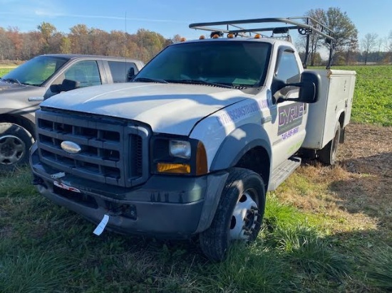 06 Ford F-450, Dsl., single cab, 9' Reading utility bed, TMU, as-is, VIN#6426