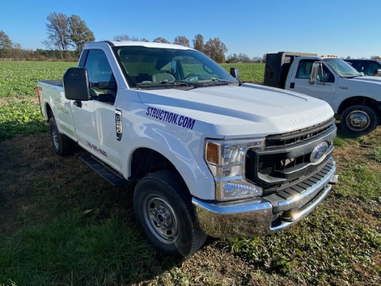 2021 Ford F-250XL, single cab, 8' bed, 4wd, p.w., p.l., 16,328mi., runs