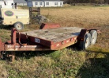 2004 Top Brand 20' red tillt flatbed trailer, w/ tilt
