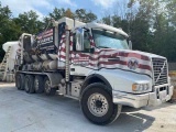 2018 Volvo cement truck, 385hp., auto. trans., quad axle, 425/65R22.5 tires, alum. buds