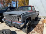 1986 Chevy 350 motor, auto., 4wd, 47,283mi., lifted, factory air, 37 x 10 tires, Edelbrock intake,