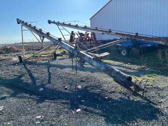 Hutchinson 10" x 57' transport grain auger, 540 pto