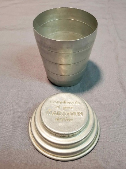 “Compliments of Your Marathon Dealer” Drink Shaker with Lid