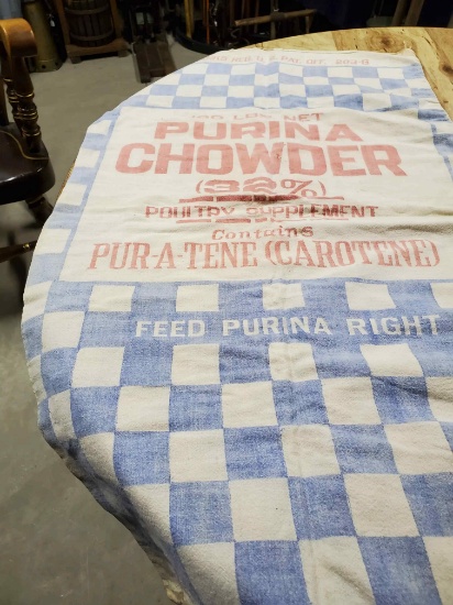 “Purina Chowder Poultry Supplement” Cloth Feed Bag