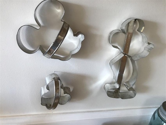 3 Vintage Disney Mickey Mouse Cookie Cutters