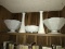 Two Shelves Of Milk Glass Lot