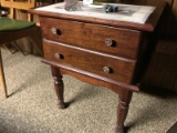 Antique Two Drawer Cabinet Or Stand