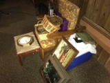 Vintage Items And Chair Lot