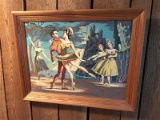 Unusual Antique Paint By Numbers Painting