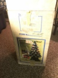 Vintage Ceramic Light Up Christmas Tree In Box