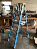 Nice Blue Werner Fiberglas Ladder Heavy Duty