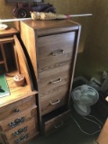Vintage Pressed Wood File Cabinet