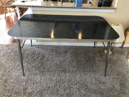 Vintage 1950s Diner Style Table w/Leaf