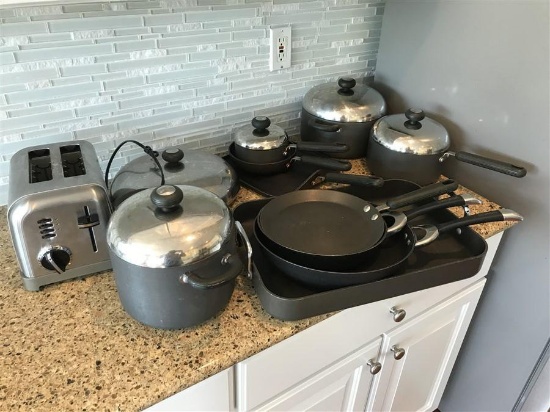 Set of Circulon Cookware Pots pans etc