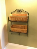 Vintage Longaberger wall shelf w/baskets