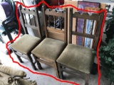 Group of 3 Wooden Chairs