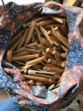 Vintage Bag of Old Fashioned Clothes Pins