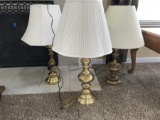 Group Lot Brass Lamps and More