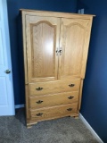 Amish Made Solid Oak Armoire -