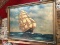 Vintage Schooner Print in Frame