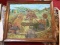 Vintage Folk Art Naive Countryside Painting